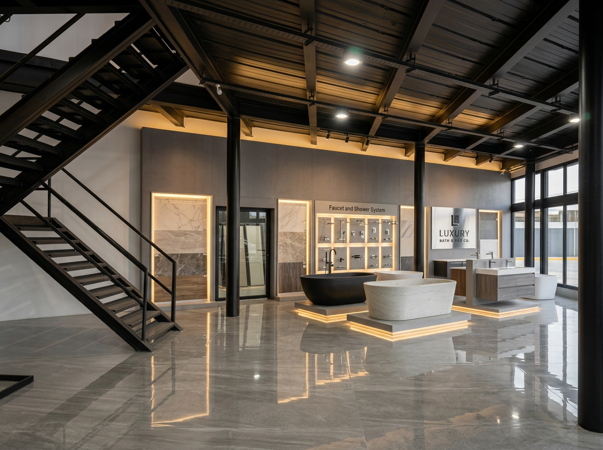 Interior del showroom