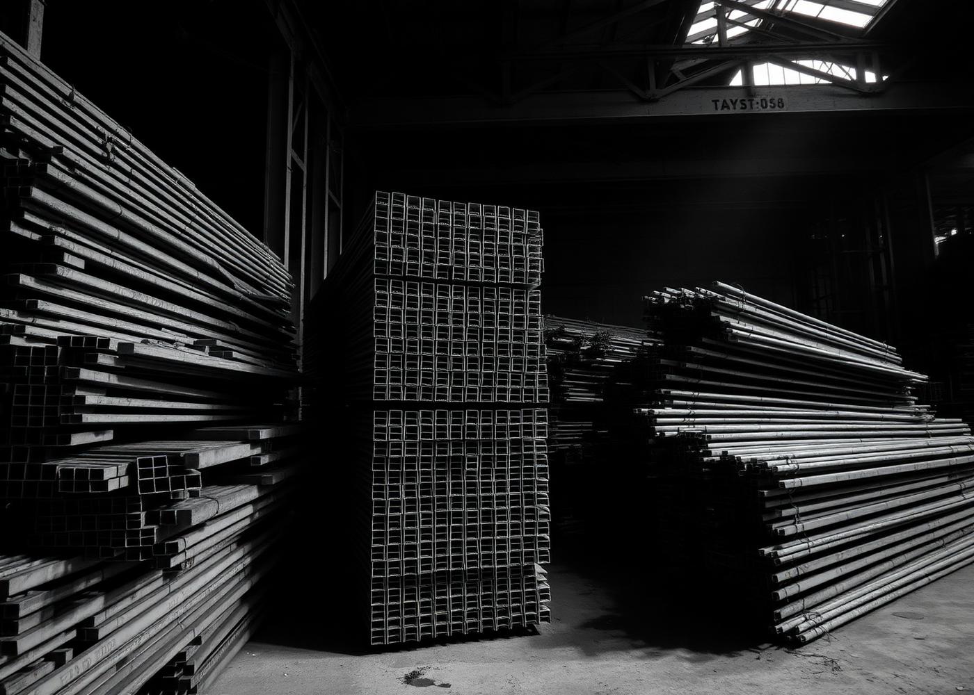 Sector de hierros en el showroom