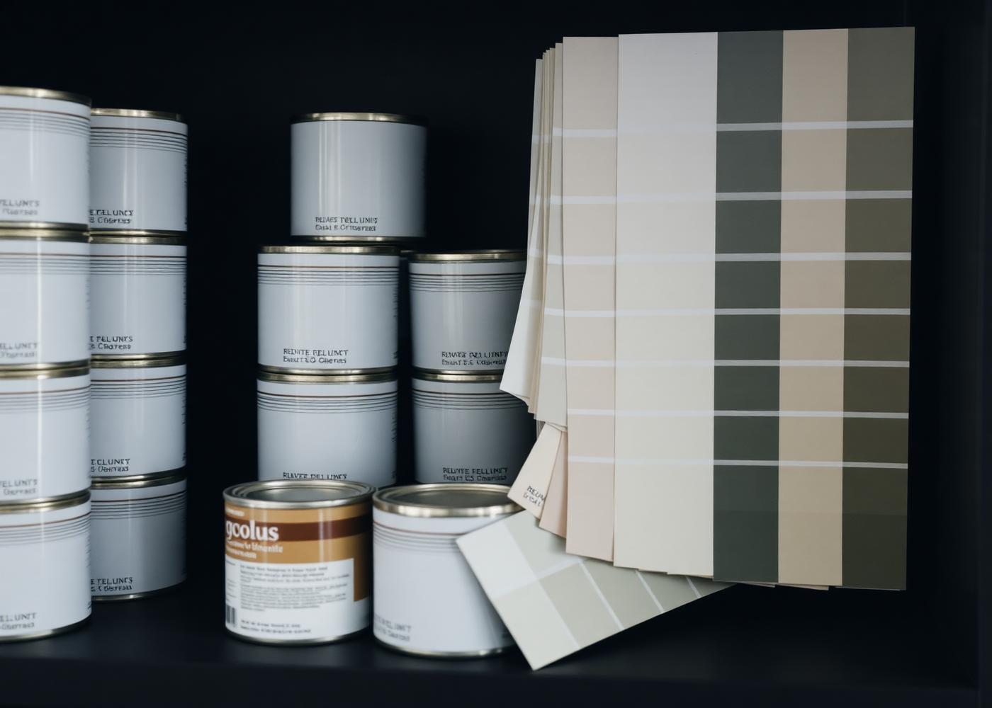 Sector de pinturas en el showroom