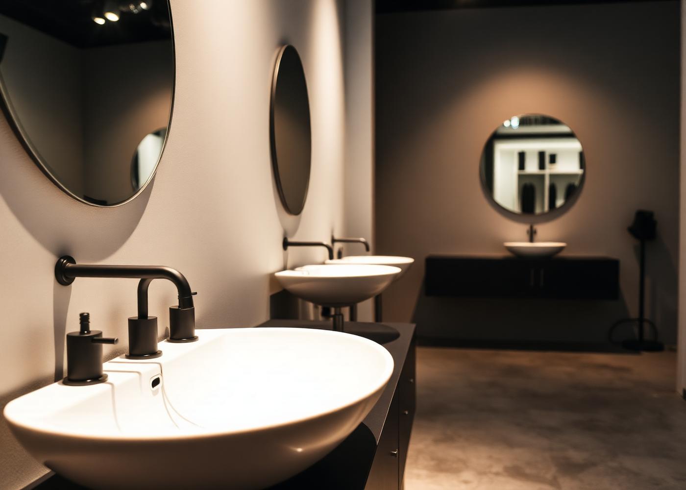 Sector de sanitarios en el showroom